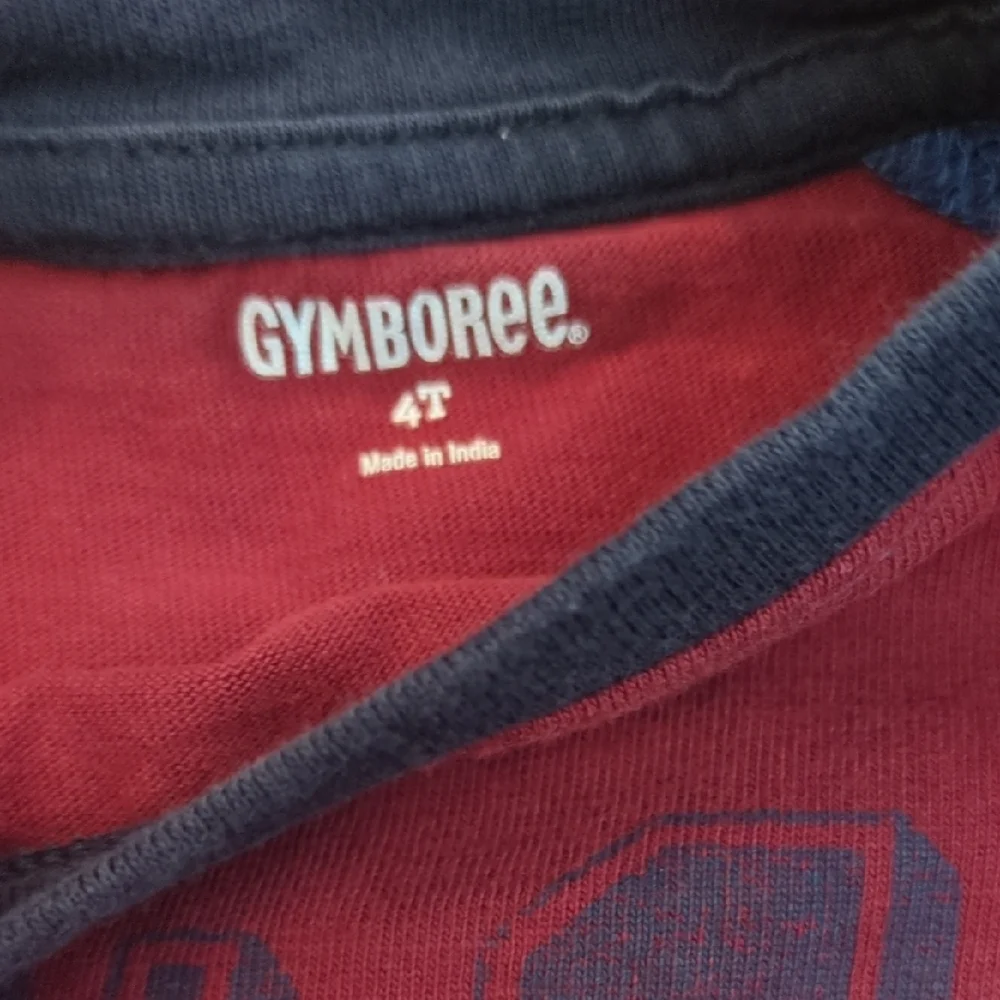 Gymboree Burgundy and Navy 'Rad Like Dad' Long Sleeve Tee